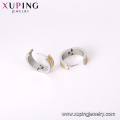 E-562 xuping estilo simple multicolor de acero inoxidable joyas moda señoras pendientes de aro